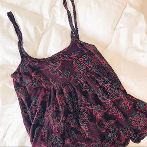 Aeropostale Maroon Paisley Top